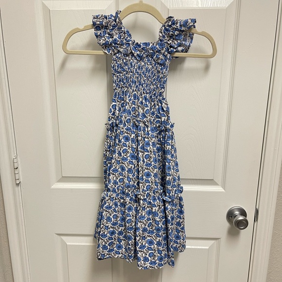 Margarita Mercantile Blue Floral Smocked Dress - Picture 8 of 8